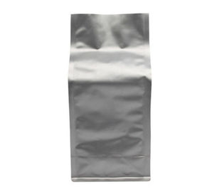 Matte Silver Zipper Aluminum Foil Pouches Flat Bottom Food / Non Food Applications