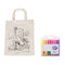 Coloring Cotton Canvas Tote Bag For Kids DIY Drawing OEM Accepted